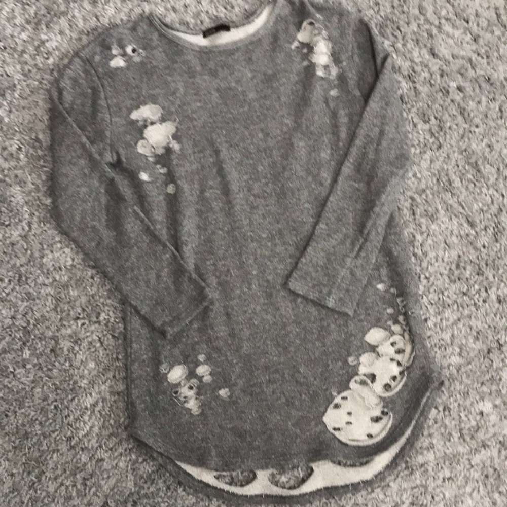 GREY SWEATER TUNIC